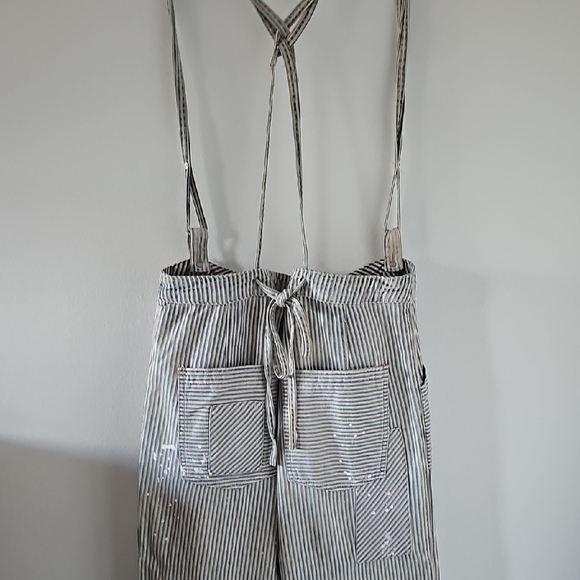 ●●WE THE FREE STRIPED PAINTERS OVERALLS NWOT SIZE L●● - Picture 8 of 12